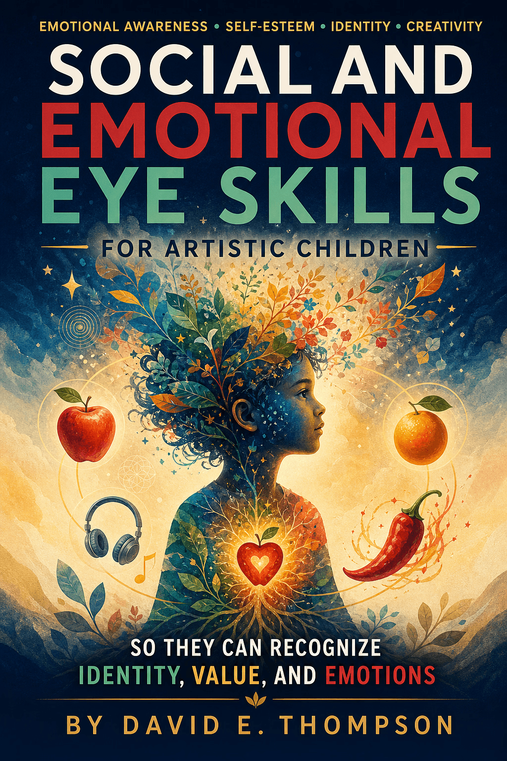 Cover of Social and Emotional Eye Skills by David E. Thompson Social and Emotional Eye Skills for artistic children so they can recognize identity, value, and emotions